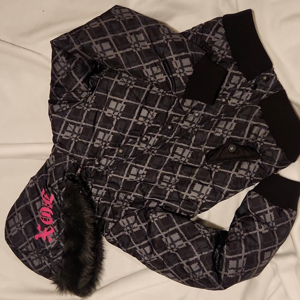 Girls fox racing puffer jacket size large